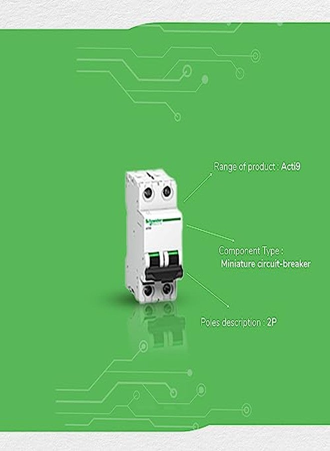 شنايدر إلكتريك قاطع الدائرة المصغر Acti 9 xC60 2P 16A C 10000A - Image 4